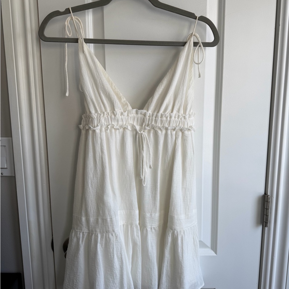 Princess Polly White Ruffle Dress